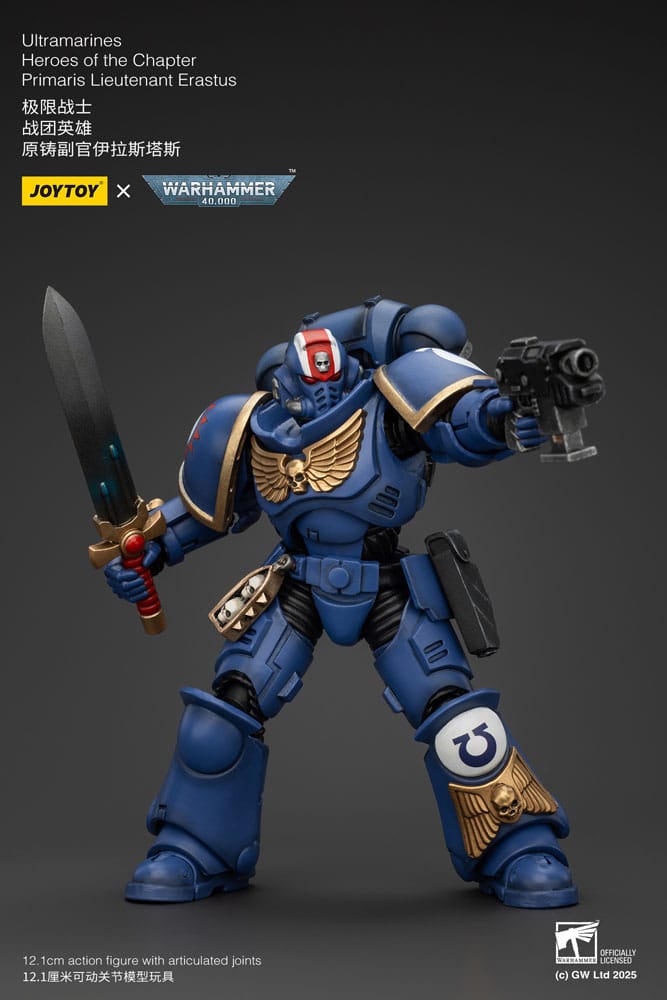 Warhammer 40k Actionfigur 1/18 Ultramarines Heroes of the Chapter Primaris Lieutenant Erastus 20 cm