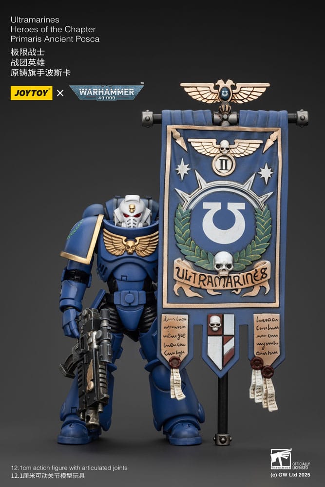 Warhammer 40k Actionfigur 1/18 Ultramarines Heroes of the Chapter Primaris Ancient Posca 20 cm