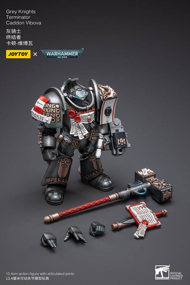 Warhammer 40k Actionfigur 1/18 Grey Knights Terminator Caddon Vibova 13 cm