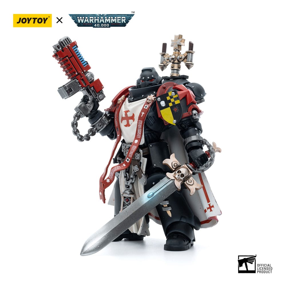 Warhammer 40k Actionfigur 1/18 Black Templars Sword Brethren Brother Lombast 12 cm