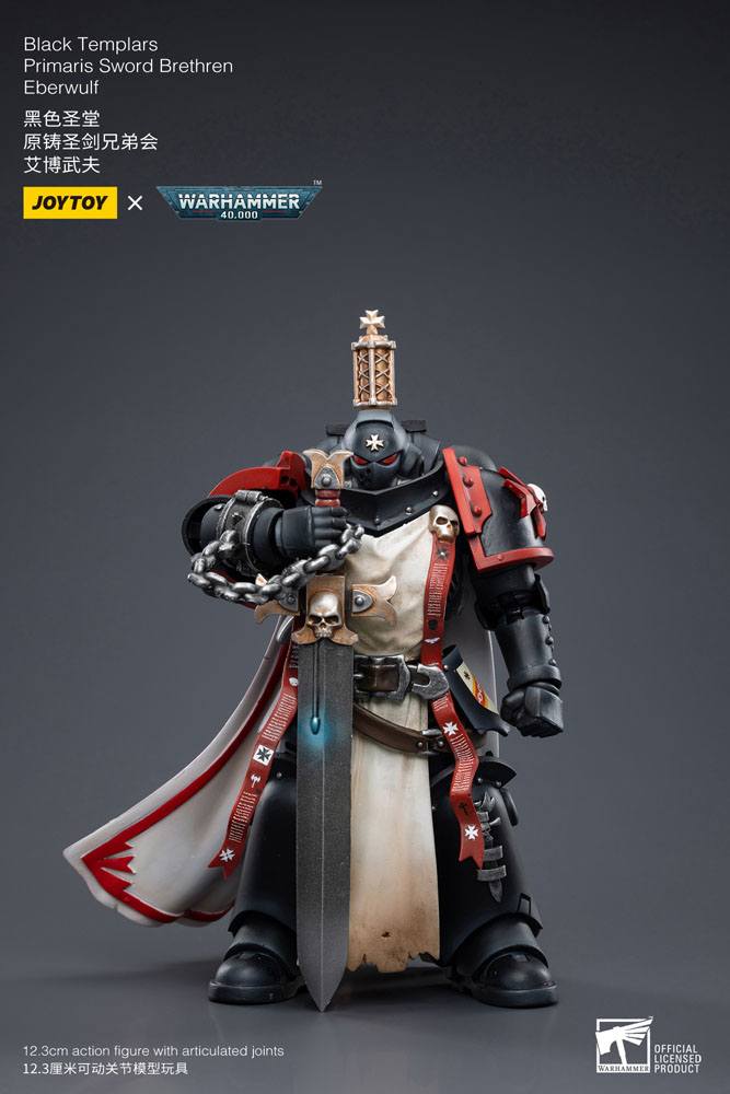 Warhammer 40k Actionfigur 1/18 Black Templars Primaris Sword Brethren Eberwulf 12 cm