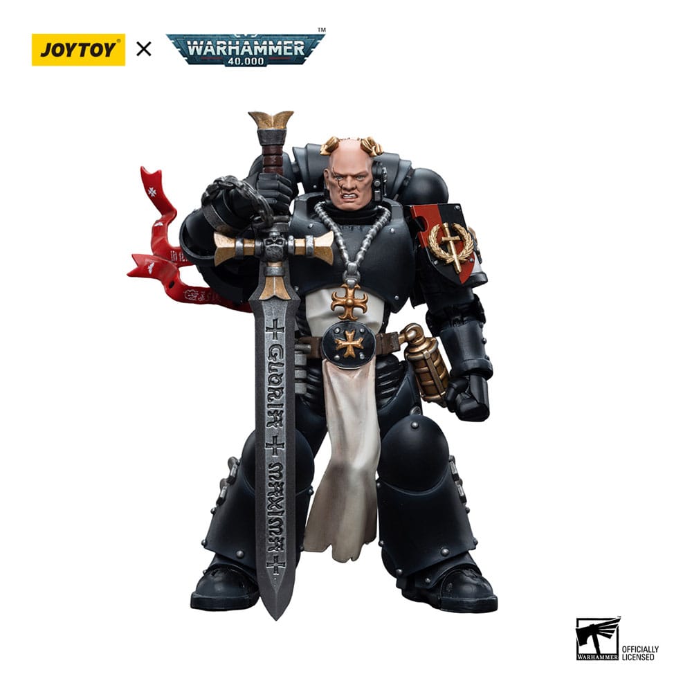 Warhammer 40k Actionfigur 1/18 Black Templars Emperor's Champion Bayard's Revenge 12 cm