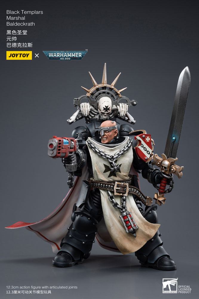Warhammer 40k Actionfigur 1/18 Black Templars Marshal Baldeckrath 12 cm