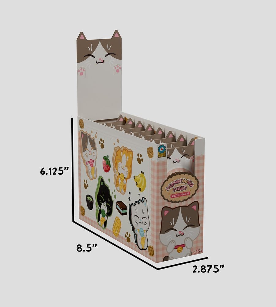 Manecookie Neko Silikon-Schlüsselanhänger S1 13 cm Blind Box Display (8)