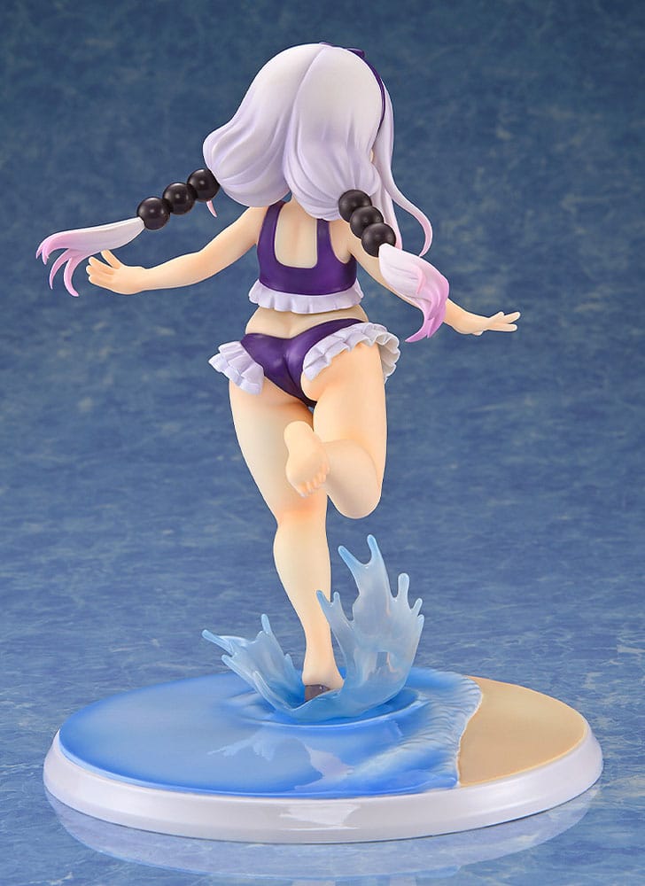 Miss Kobayashi's Dragon Maid PVC Statue 1/6 Kanna Kamui: Excited to Wear a Swimsuit at Home Ver. (Purple) 20 cm