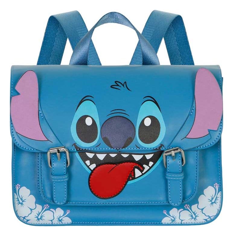 Lilo & Stitch Satchel Umhängetasche Rucksack Tongue Blue