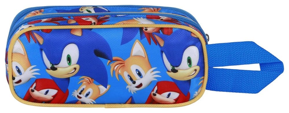 Sonic - The Hedgehog 3D Double Federmäppchen SEGA Go Blue