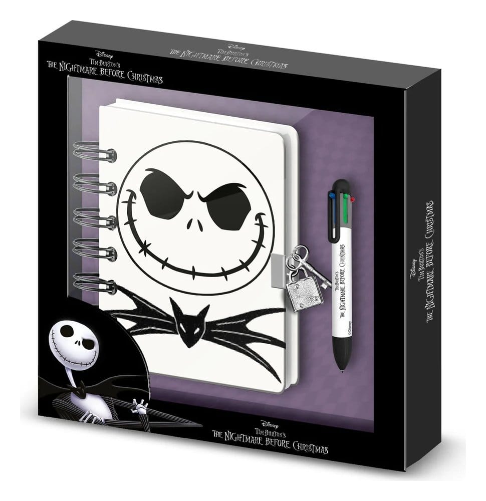 Nightmare before Christmas Notizbuch mit Kugelschreiber Geschenk-Set Jack
