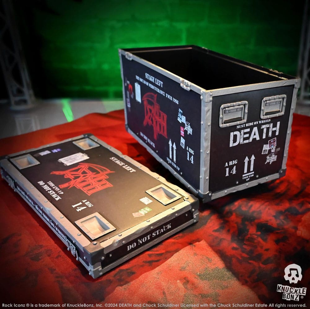 Death Rock Ikonz On Tour Road Case Statue & Bühnenhintergrund Set The Sound of Perseverance Tour 1998