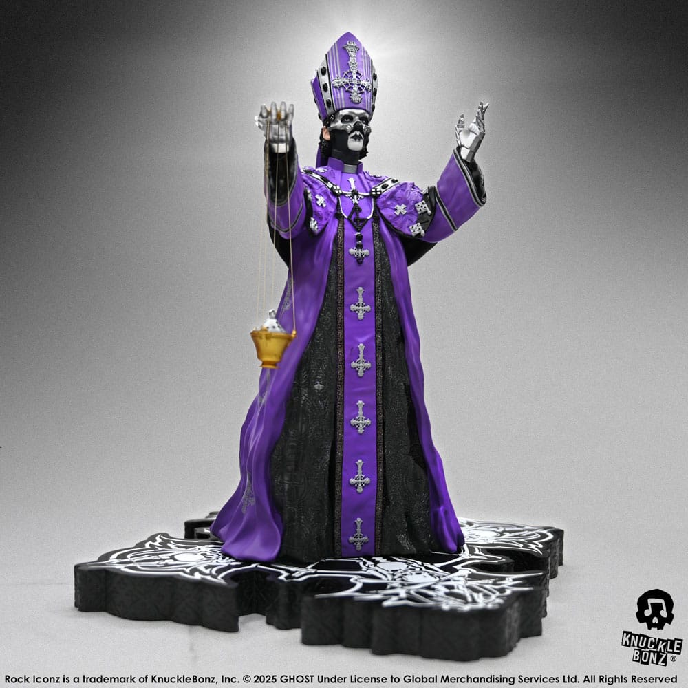 Ghost Rock Iconz Statue Papa V Perpetua Purple Robes 22 cm