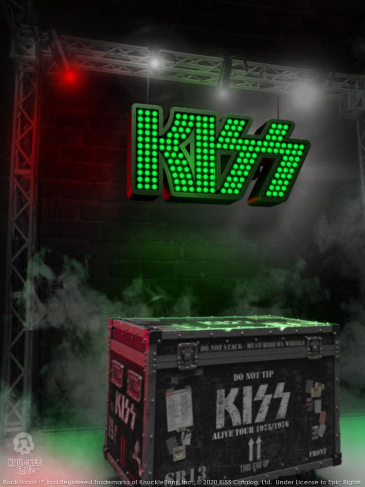 Kiss Rock Ikonz On Tour Road Case Statue & Bühnenhintergrund Set Alive! Tour