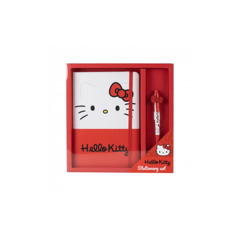 Sanrio Notizbuch mit Kugelschreiber Geschenk-Set Hello Kitty