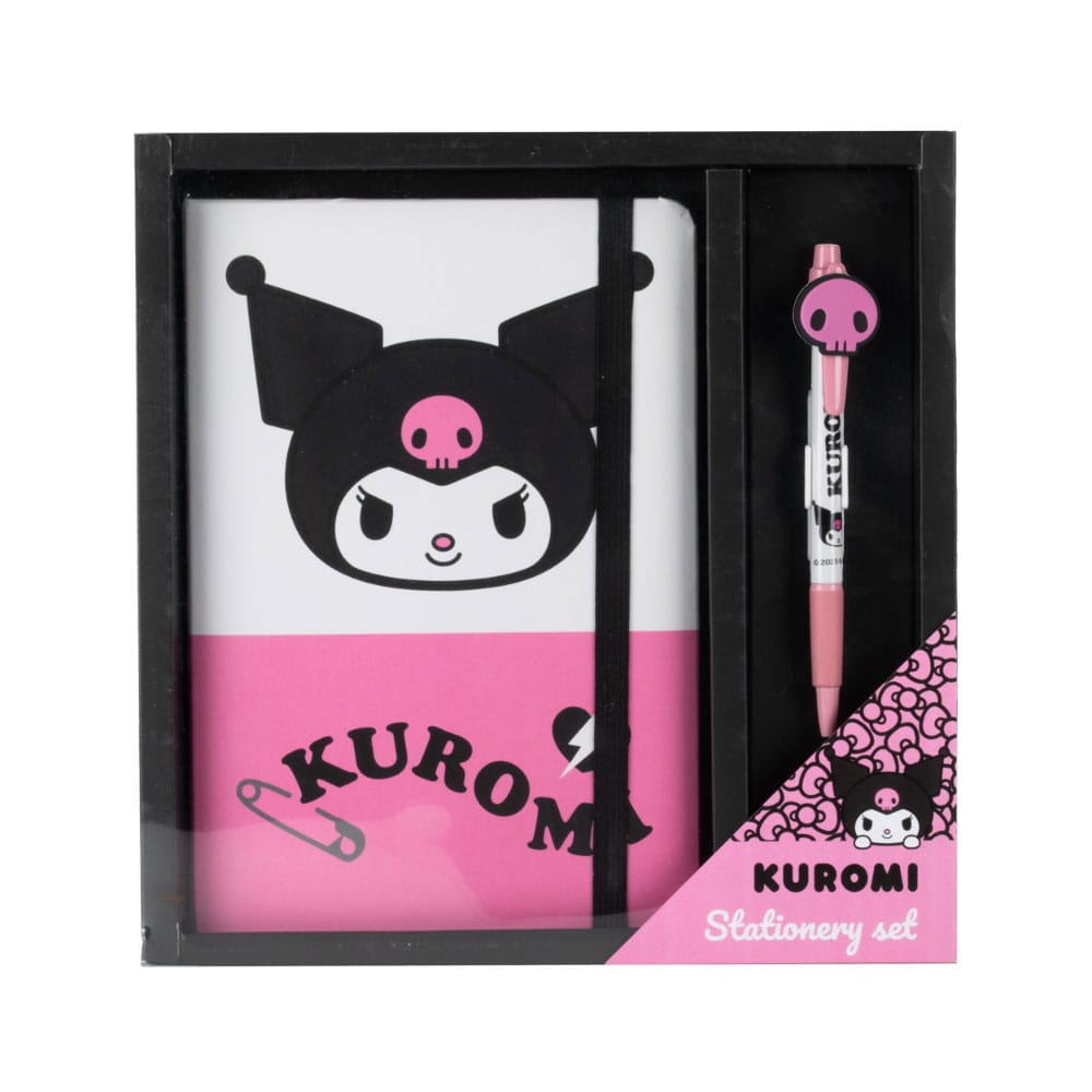 Sanrio Notizbuch mit Kugelschreiber Geschenk-Set Kuromi
