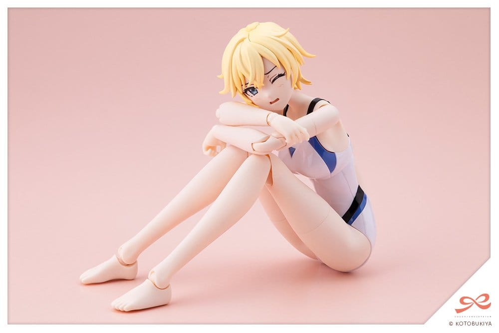 Sousaishojoteien Plastic Model Kit 1/10 Rui Saotome Touou High School Competitive Swimsuit Dreaming Style White Dolphin 16 cm