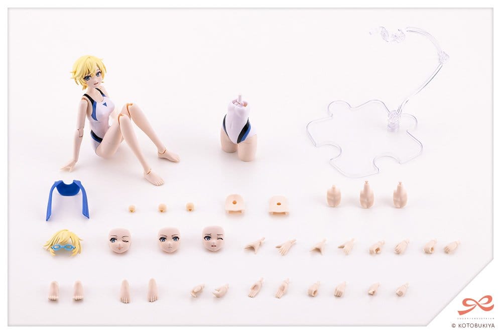 Sousaishojoteien Plastic Model Kit 1/10 Rui Saotome Touou High School Competitive Swimsuit Dreaming Style White Dolphin 16 cm