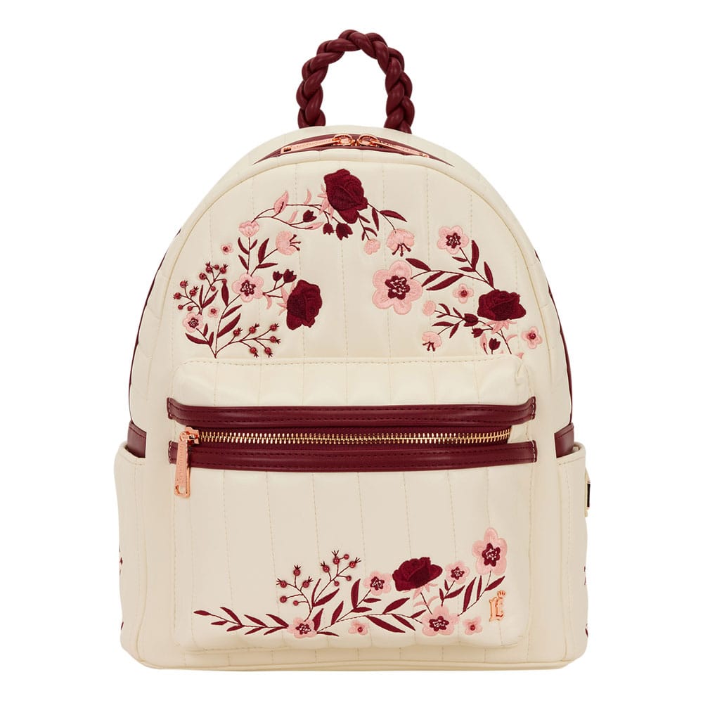 Loungefly Midi-Rucksack Cream & Red Floral