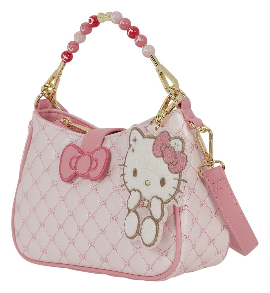 Sanrio by Loungefly Umhängetasche mit Perlenbesetztem Griff & Taschenanhänger Hello Kitty