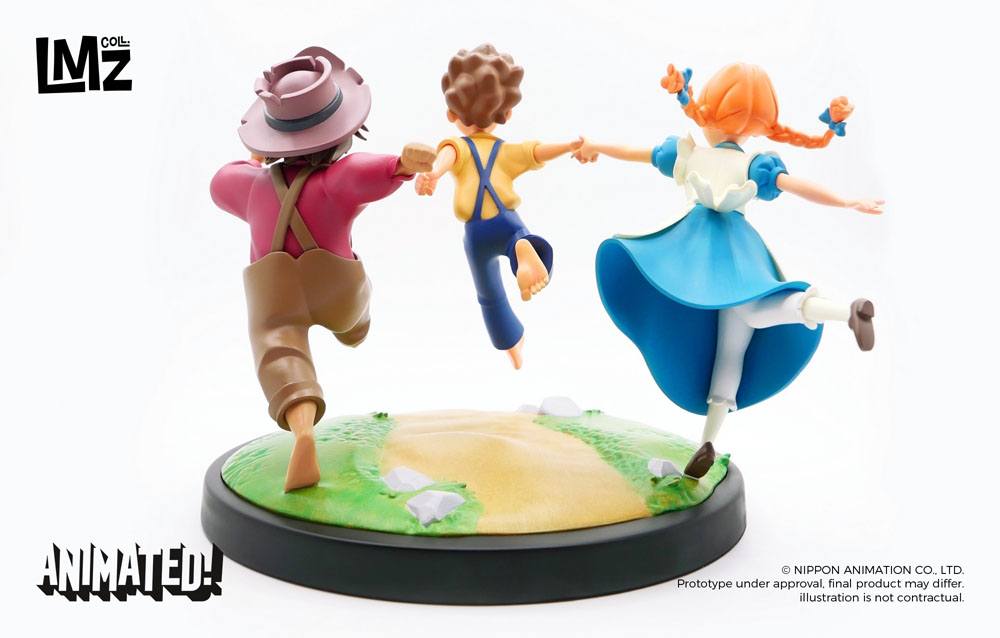 Tom Sawyers Abenteuer Animated! Statue Tom, Huck & Becky 23 cm