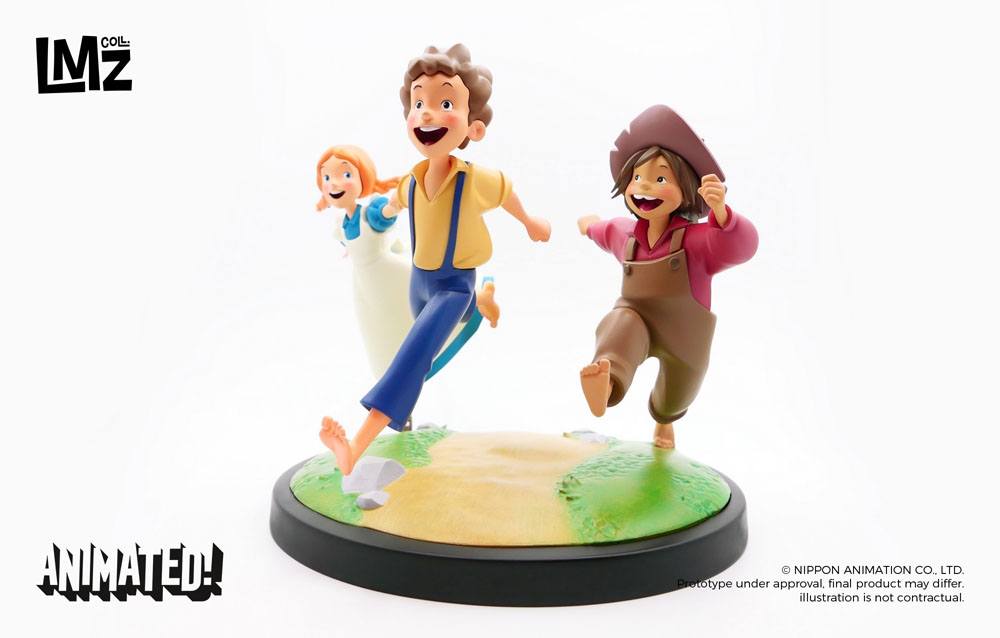 Tom Sawyers Abenteuer Animated! Statue Tom, Huck & Becky 23 cm