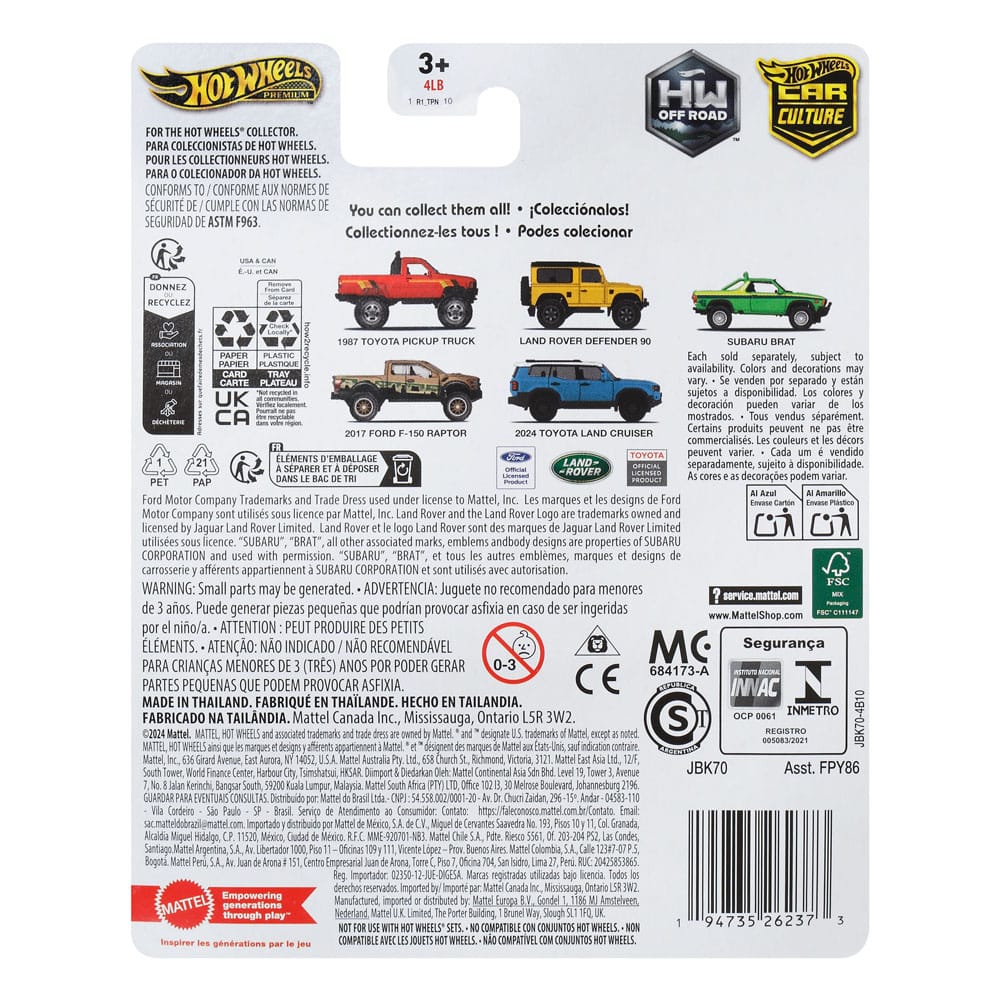 Hot Wheels Premium Car Culture Diecast Modellauto 1/64 2017 Ford F-150 Raptor