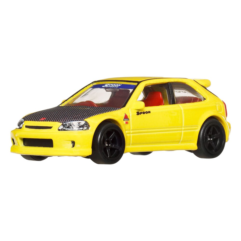 Hot Wheels Premium Car Culture Diecast Modellautos 2er-Pack 1/64 '99 Honda Civic Type R (EK9) & Honda Civic Type R