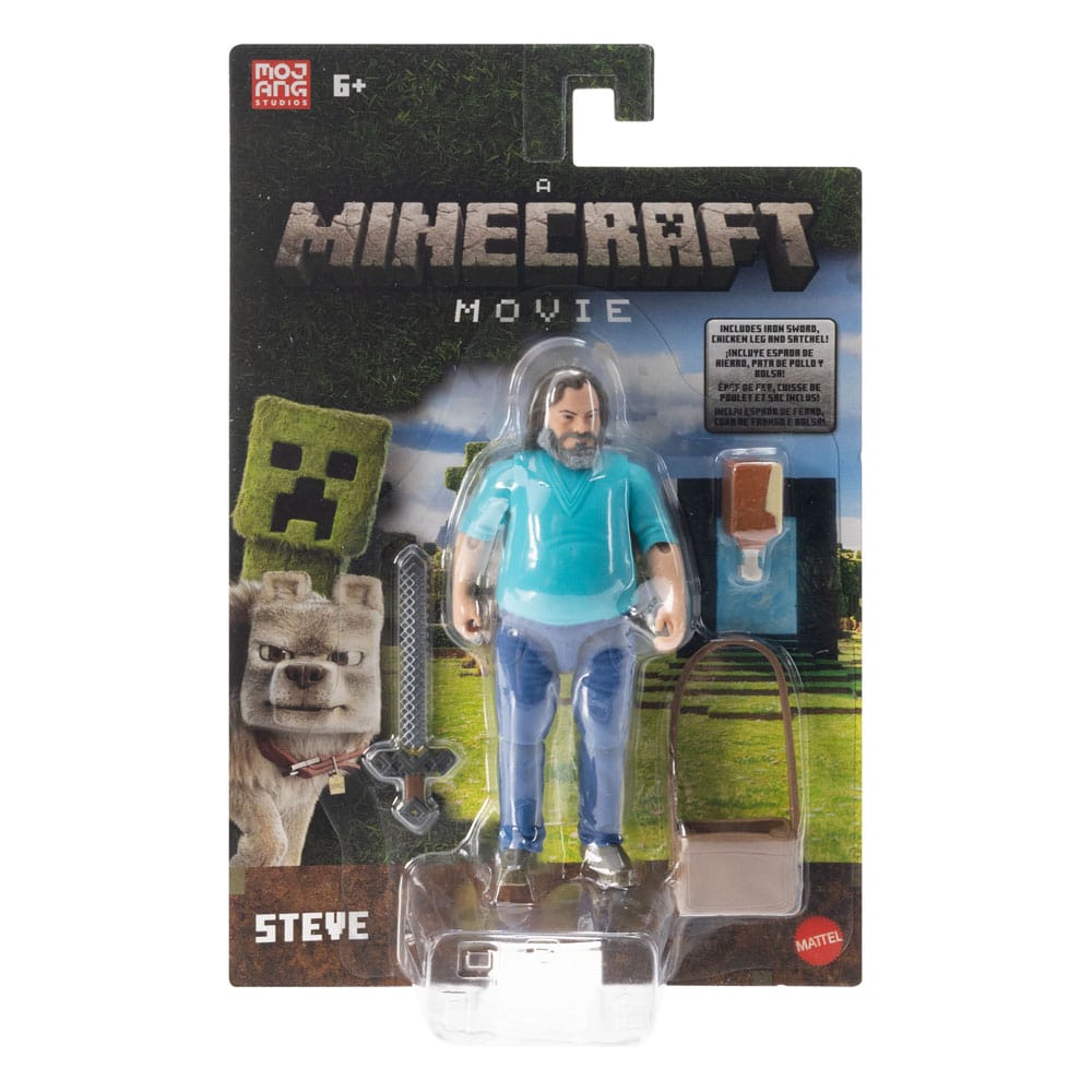 Ein Minecraft Film Actionfigur Steve 10 cm