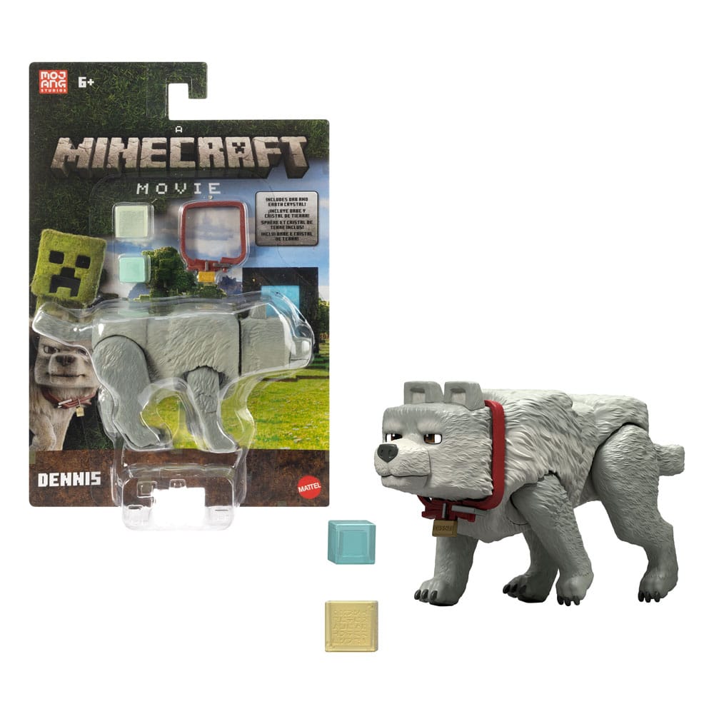 Ein Minecraft Film Actionfigur Dennis der Wolf 10 cm