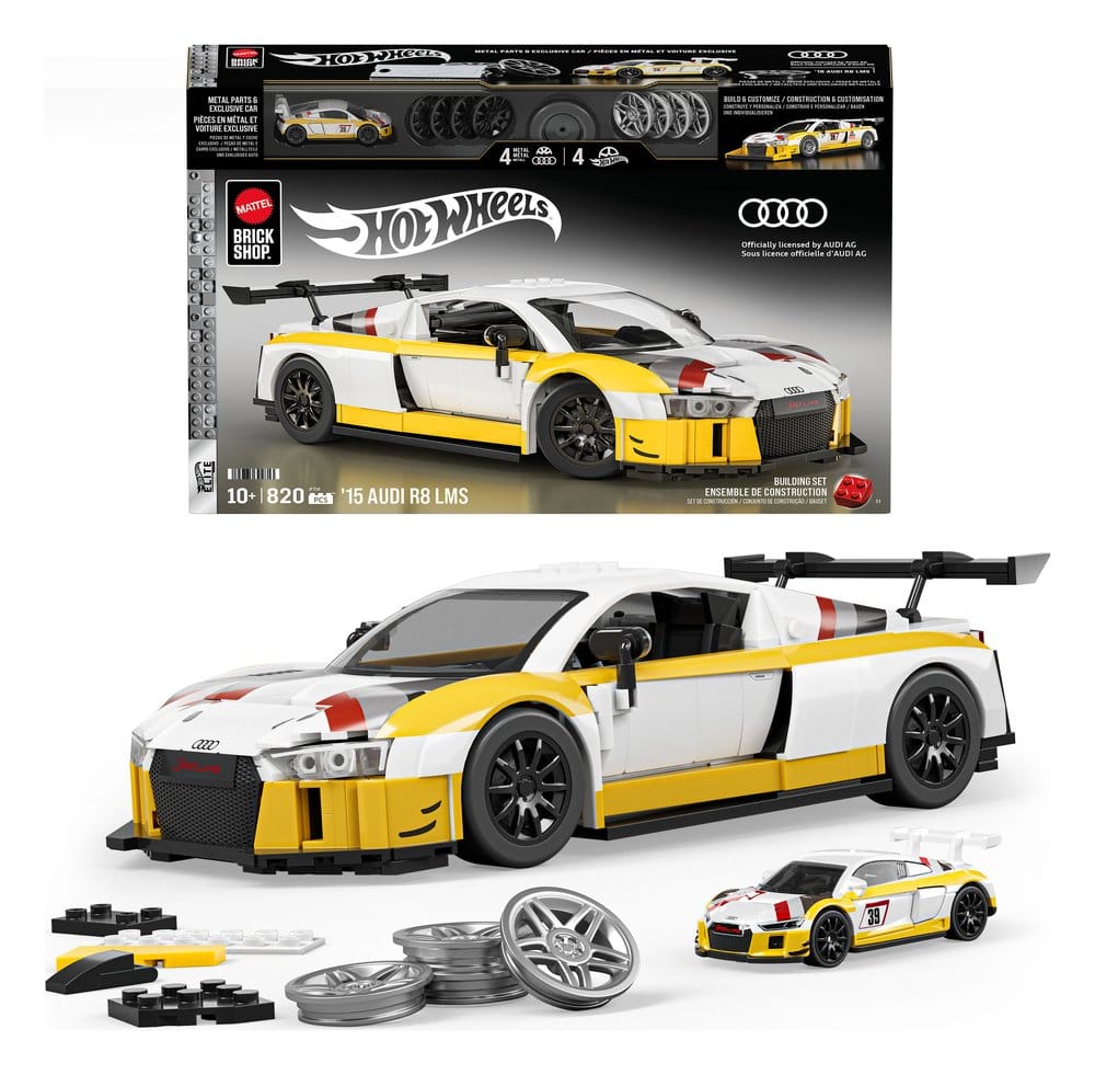Hot Wheels Elite Mattel Brick Shop Bauset 1/16 '15 Audi R8 LMS