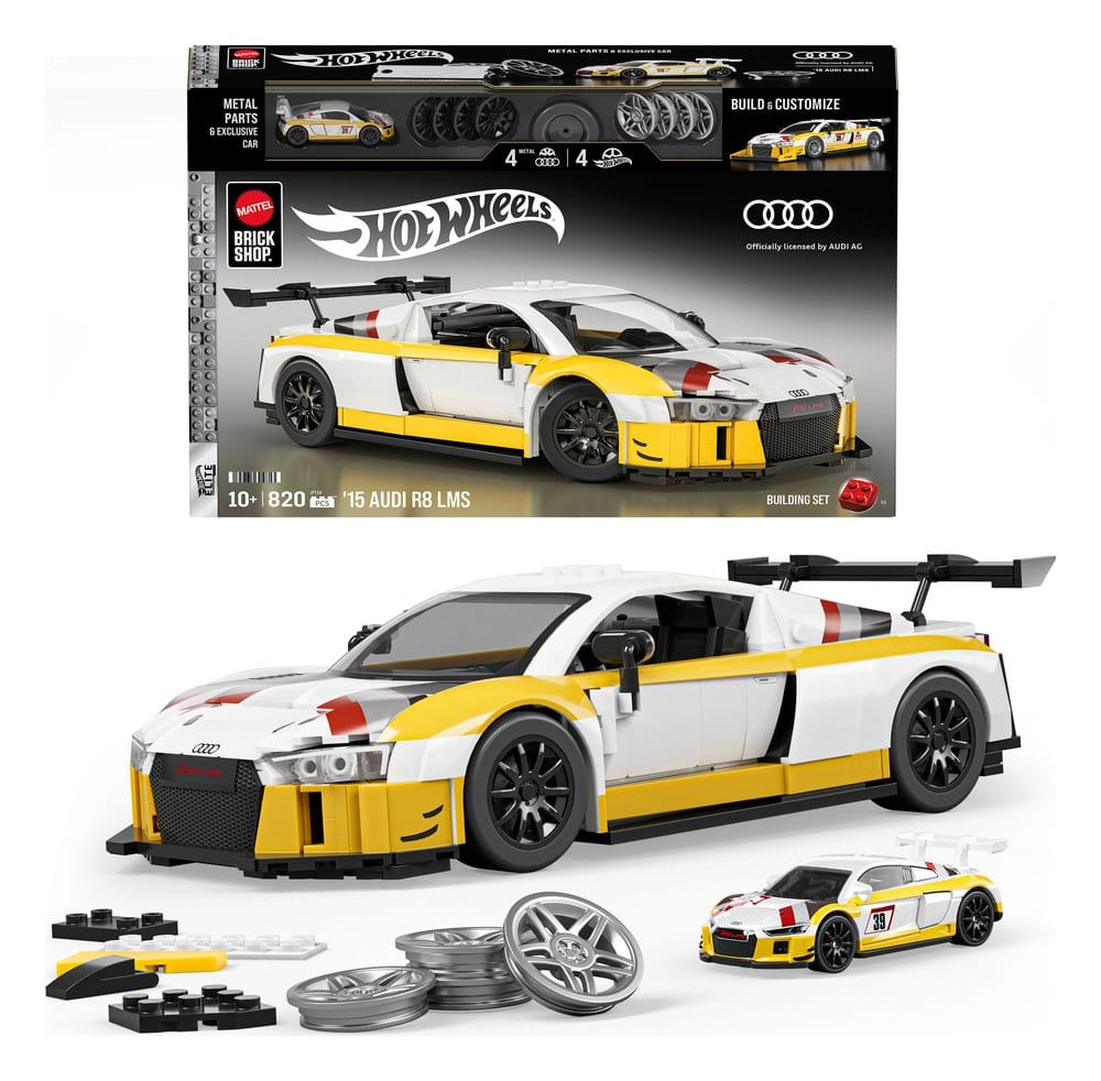 Hot Wheels Elite Mattel Brick Shop Bauset 1/16 '15 Audi R8 LMS