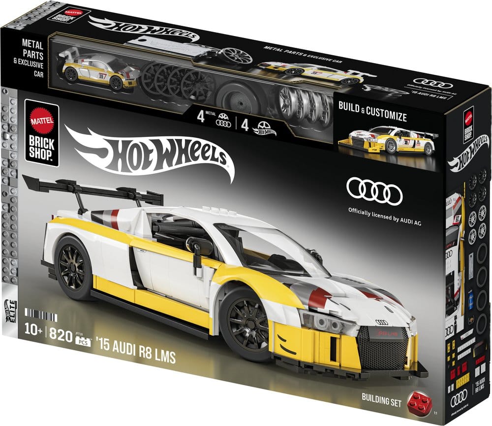 Hot Wheels Elite Mattel Brick Shop Bauset 1/16 '15 Audi R8 LMS