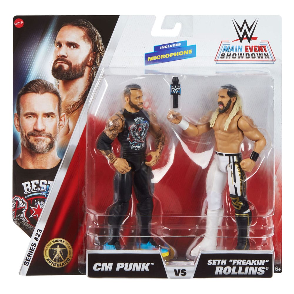 WWE Main Event Showdown Actionfiguren CM Punk vs Seth "Freakin" Rollins 2-Pack 15 cm