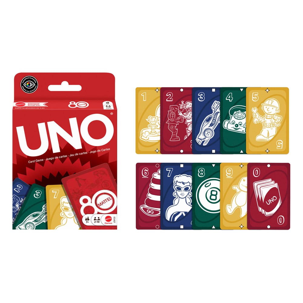 Mattel 80th Anniversary UNO Kartenspiel Ruby Red