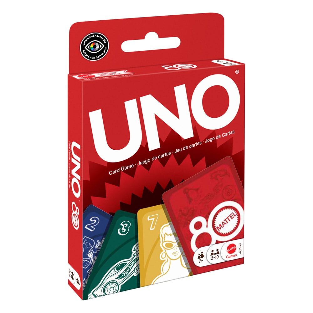 Mattel 80th Anniversary UNO Kartenspiel Ruby Red