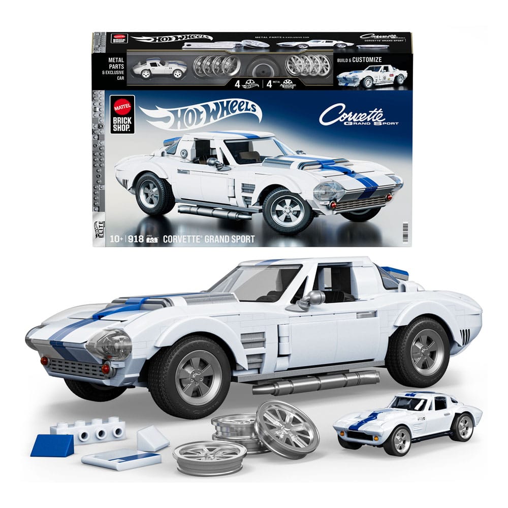 Mattel Brick Shop Hot Wheels Elite Series Bauset 1/16 Corvette Grand Sport