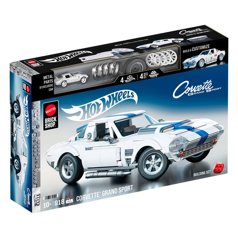 Mattel Brick Shop Hot Wheels Elite Series Bauset 1/16 Corvette Grand Sport