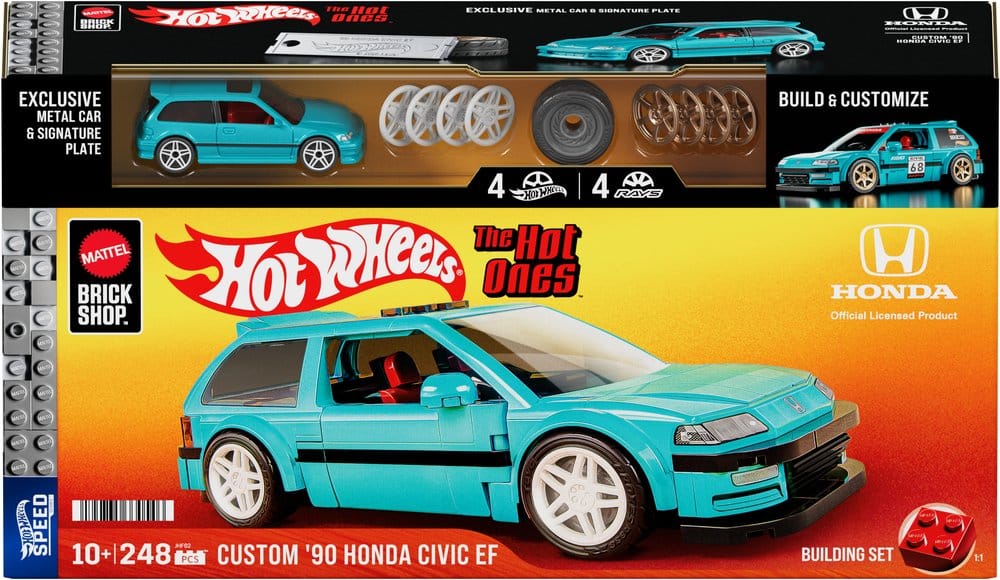 Hot Wheels Speed Series Mattel Brick Shop Bauset 1/32 Custom ’90 Honda Civic EF