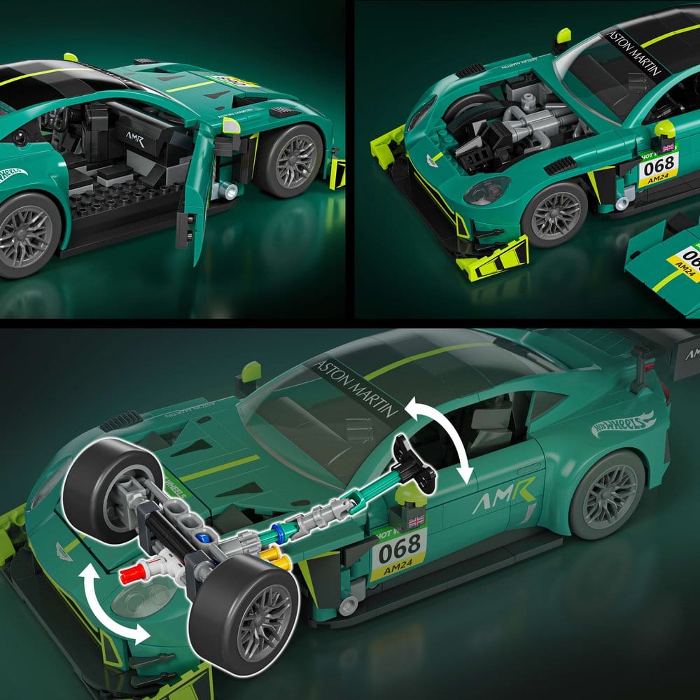Hot Wheels Elite Mattel Brick Shop Bauset 1/16 '24 Aston Martin Vantage GT3