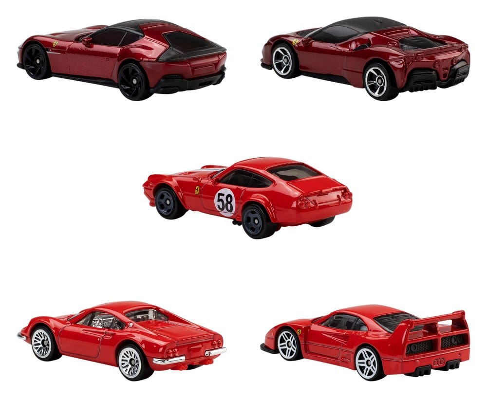 Ferrari Hot Wheels Die-Cast Fahrzeuge 5er-Pack 1/64