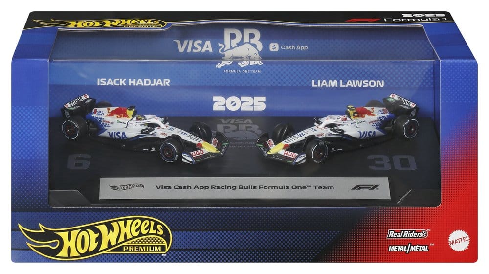 Formel 1 Hot Wheels Premium Die-Cast Fahrzeuge 2er-Pack 1:64 Team Visa Cash App Racing Bulls