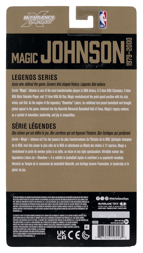 NBA Legends Series Actionfigur Earvin "Magic" Johnson (Los Angeles Lakers) 15 cm