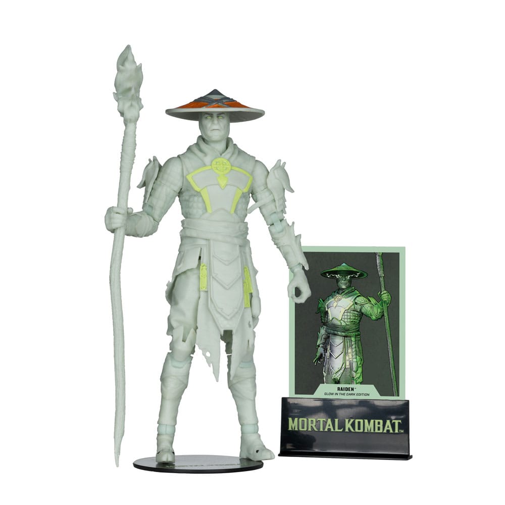 Mortal Kombat Actionfigur Glow in the Dark Edition Raiden (Gold Label) 18 cm