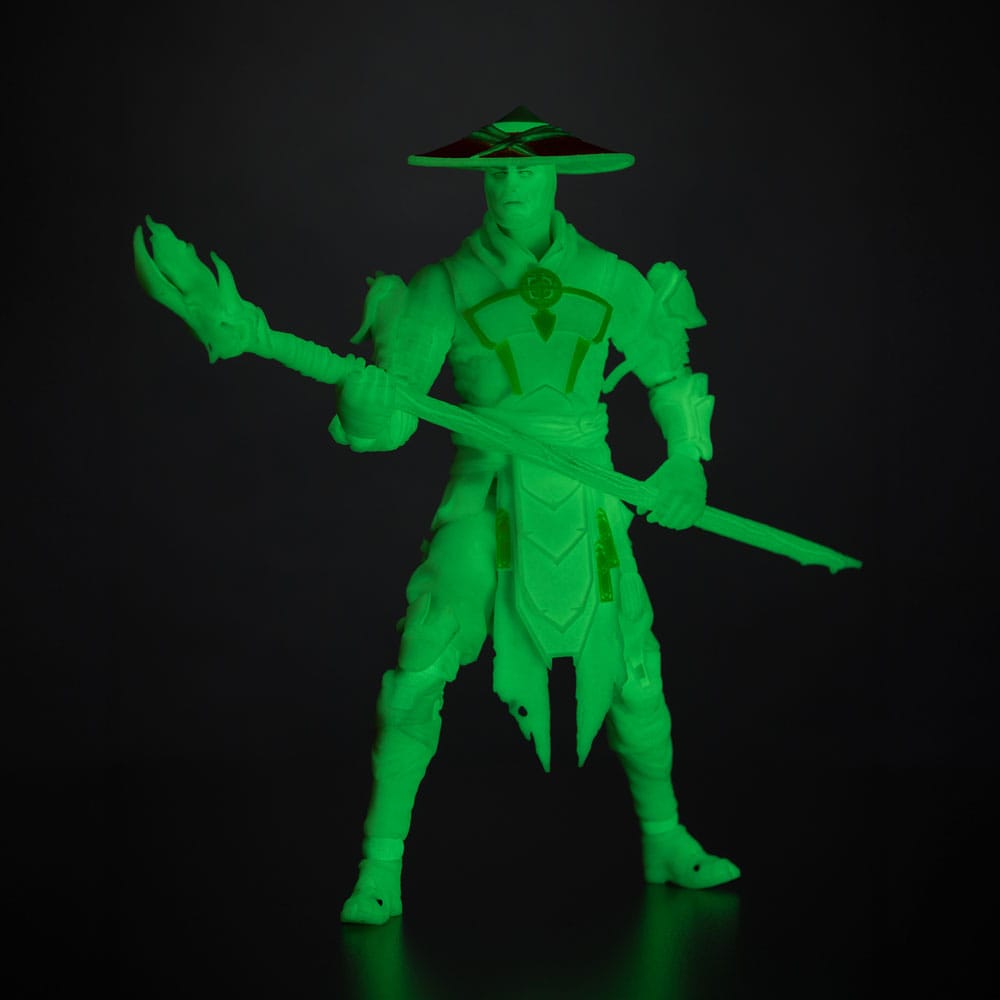 Mortal Kombat Actionfigur Glow in the Dark Edition Raiden (Gold Label) 18 cm