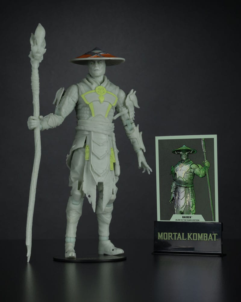Mortal Kombat Actionfigur Glow in the Dark Edition Raiden (Gold Label) 18 cm