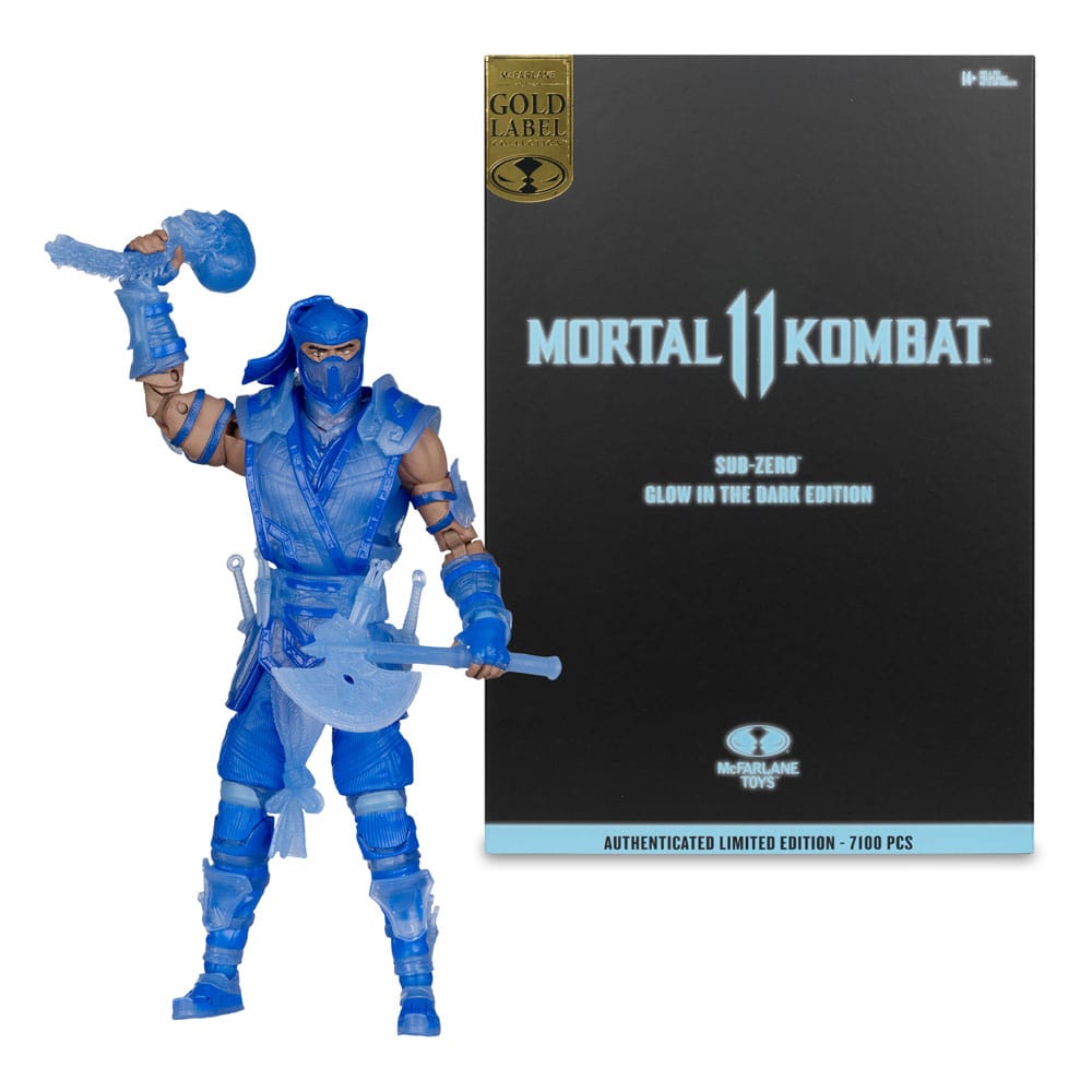 Mortal Kombat Actionfigur Glow in the Dark Edition Sub-Zero (Gold Label) 18 cm