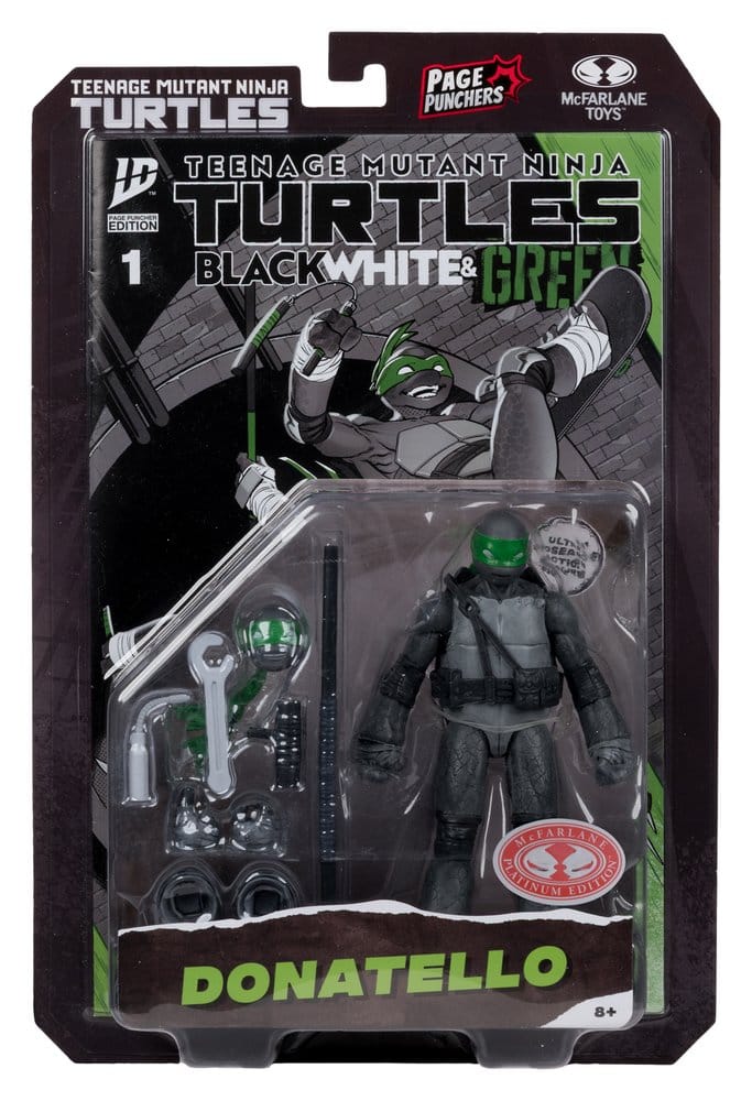 Teenage Mutant Ninja Turtles Page Punchers Actionfigur Donatello (Black White & Green) (Red Platinum Edition) 13 cm