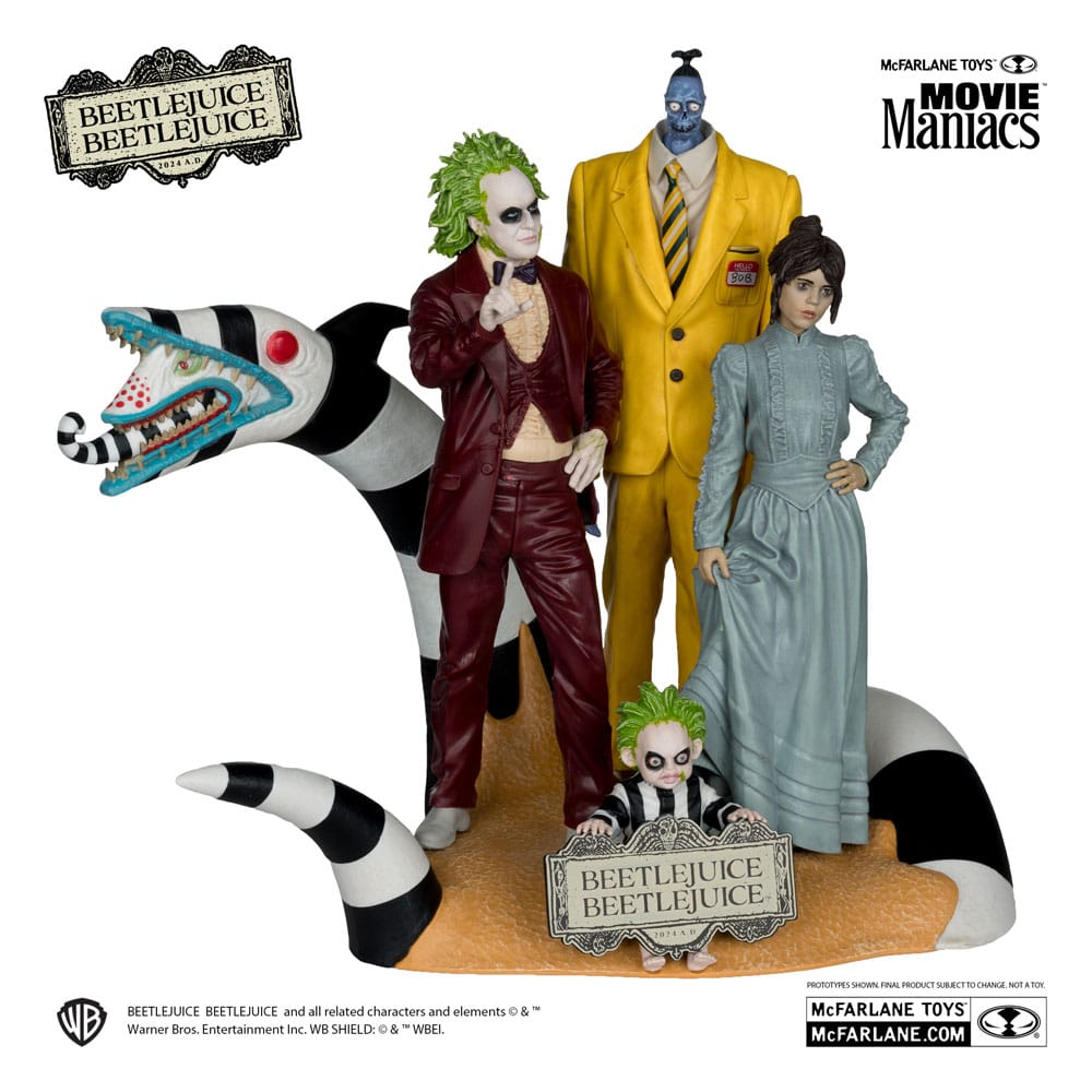 Beetlejuice Beetlejuice Movie Maniacs PVC Statuen 4er-Pack 15 cm