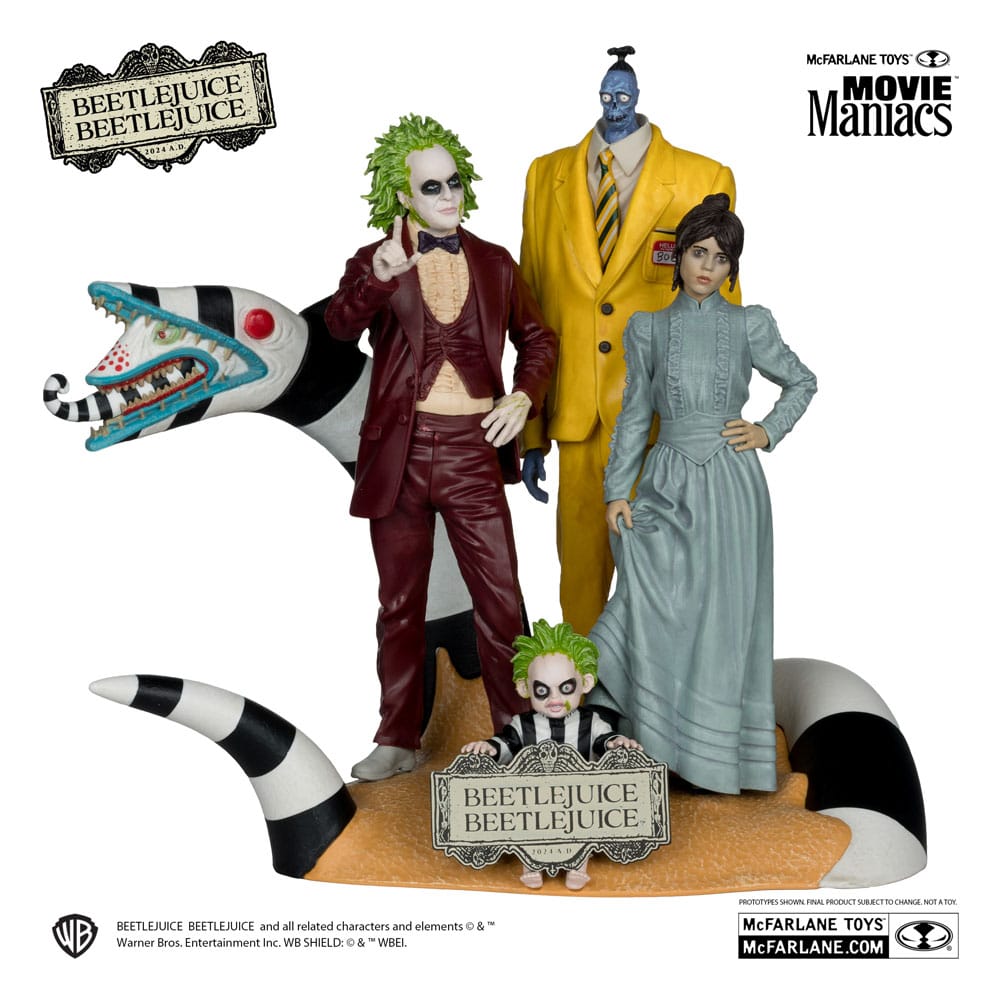 Beetlejuice Beetlejuice Movie Maniacs PVC Statuen 4er-Pack 15 cm