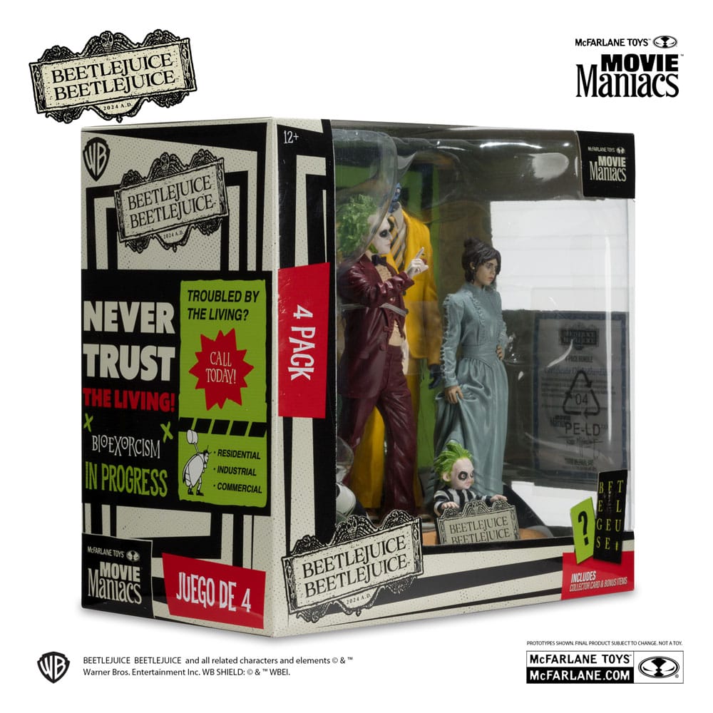 Beetlejuice Beetlejuice Movie Maniacs PVC Statuen 4er-Pack 15 cm