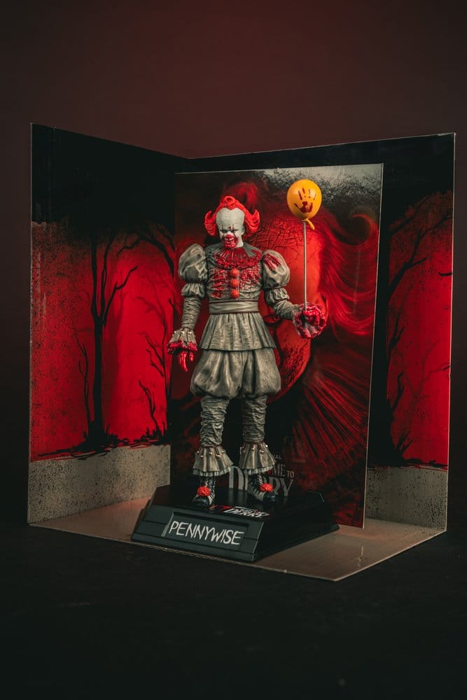 Es Welcome to Derry Movie Maniacs Figur Pennywise (Bloody) 16 cm