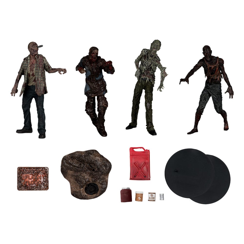 The Walking Dead Actionfiguren 4er-Pack Walkers 13 cm